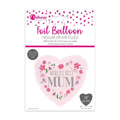 Picture of MOTHERS DAY HEART FOIL BALLOON 18 INCH